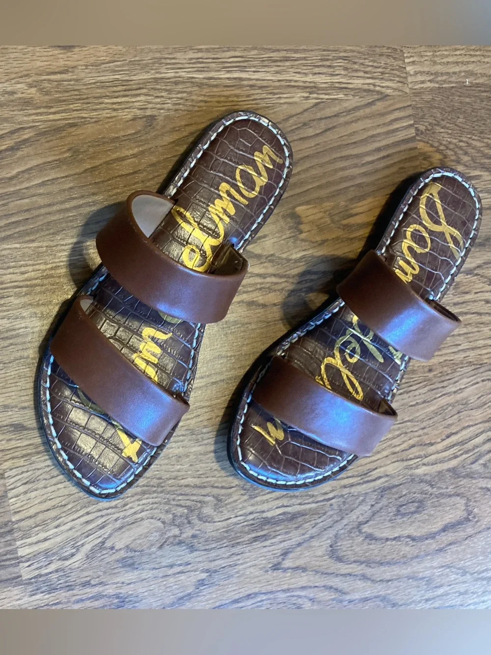 Brown Double-Strap size 7 Sam Edelman Gala Slide Sandals